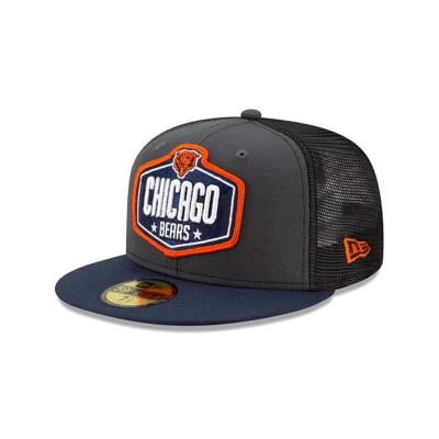 Grey Chicago Bears Hat - New Era NFL NFL Draft 59FIFTY Fitted Caps USA9504381